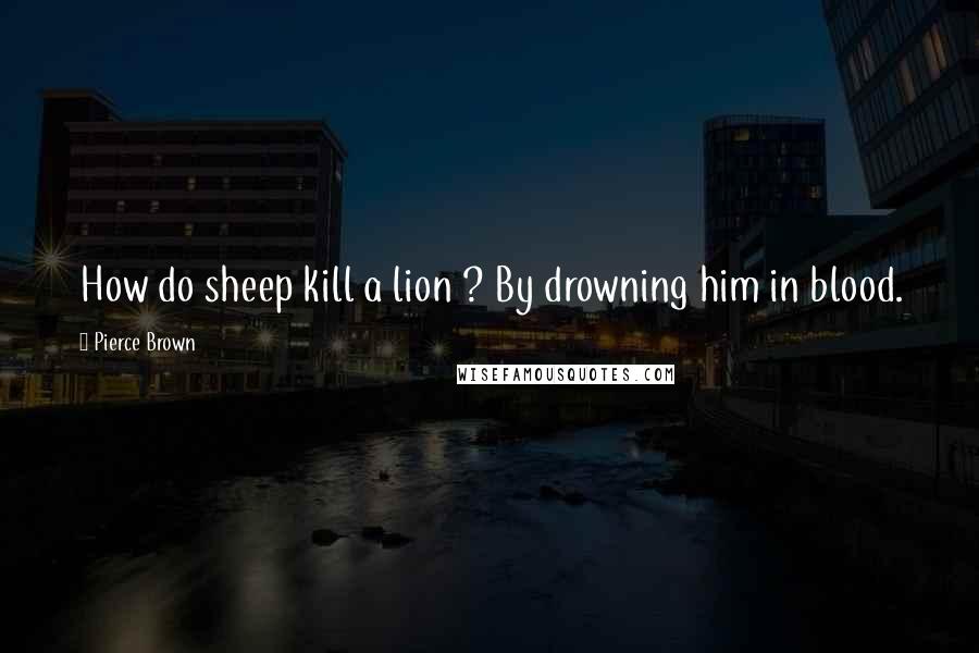 Pierce Brown Quotes: How do sheep kill a lion ? By drowning him in blood.