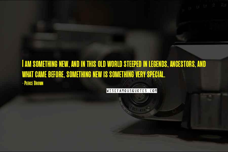 Pierce Brown Quotes: I am something new, and in this old world steeped in legends, ancestors, and what came before, something new is something very special.