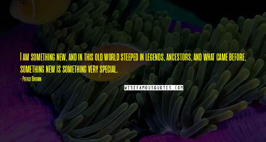 Pierce Brown Quotes: I am something new, and in this old world steeped in legends, ancestors, and what came before, something new is something very special.