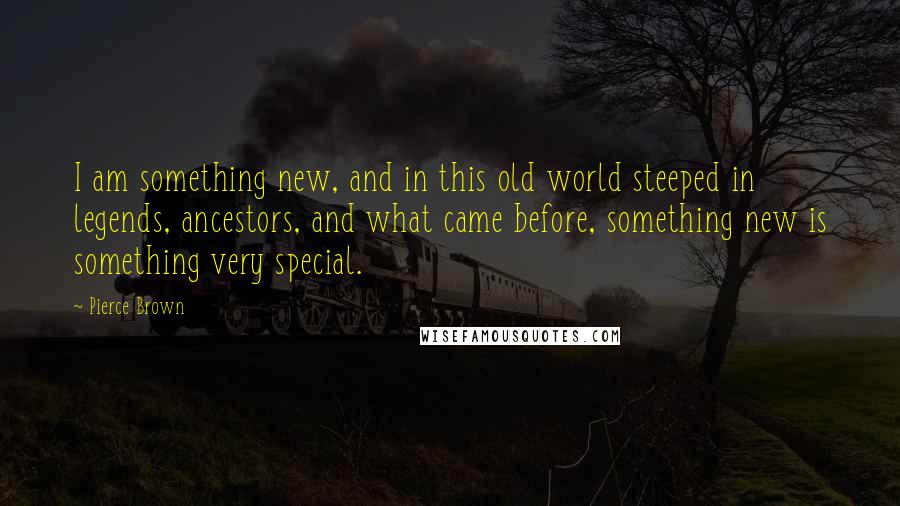 Pierce Brown Quotes: I am something new, and in this old world steeped in legends, ancestors, and what came before, something new is something very special.