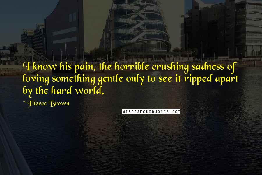 Pierce Brown Quotes: I know his pain, the horrible crushing sadness of loving something gentle only to see it ripped apart by the hard world.