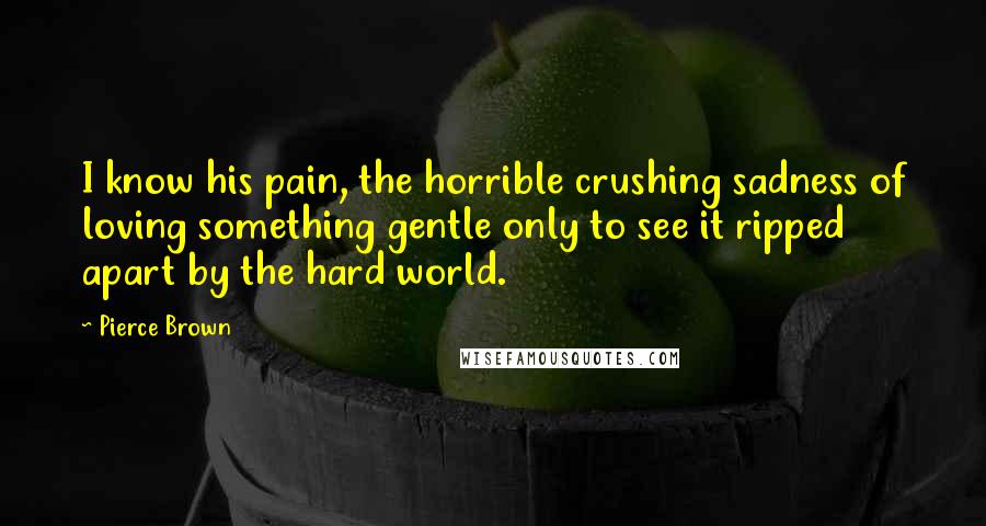 Pierce Brown Quotes: I know his pain, the horrible crushing sadness of loving something gentle only to see it ripped apart by the hard world.