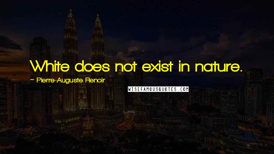 Pierre-Auguste Renoir Quotes: White does not exist in nature.