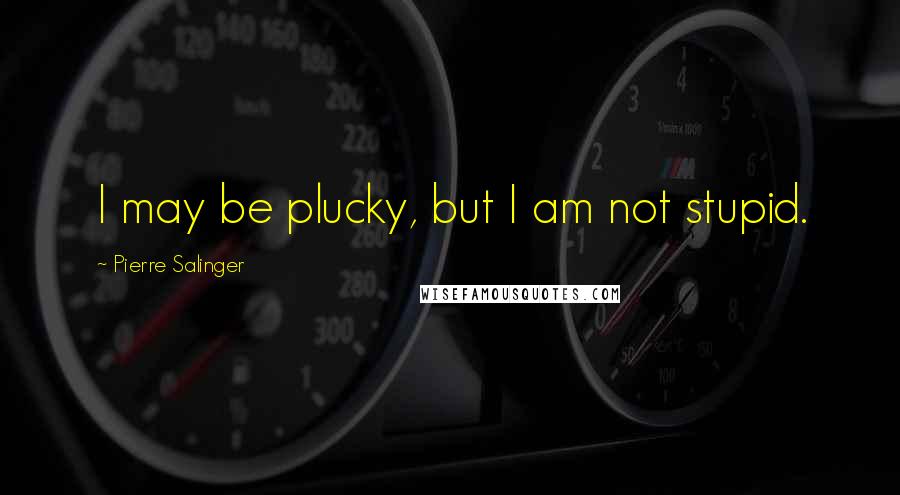 Pierre Salinger Quotes: I may be plucky, but I am not stupid.