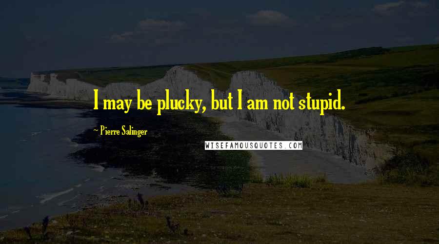 Pierre Salinger Quotes: I may be plucky, but I am not stupid.