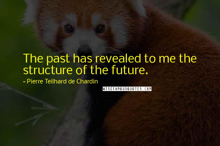 Pierre Teilhard De Chardin Quotes: The past has revealed to me the structure of the future.