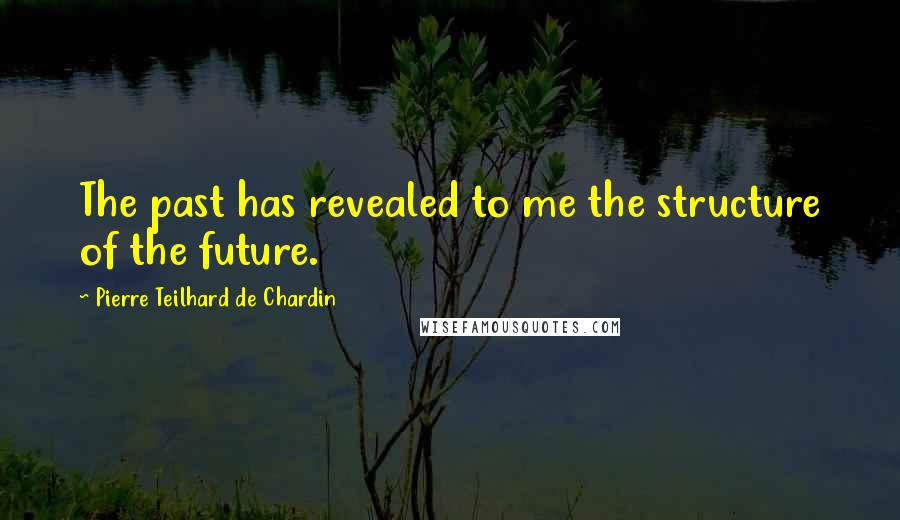 Pierre Teilhard De Chardin Quotes: The past has revealed to me the structure of the future.