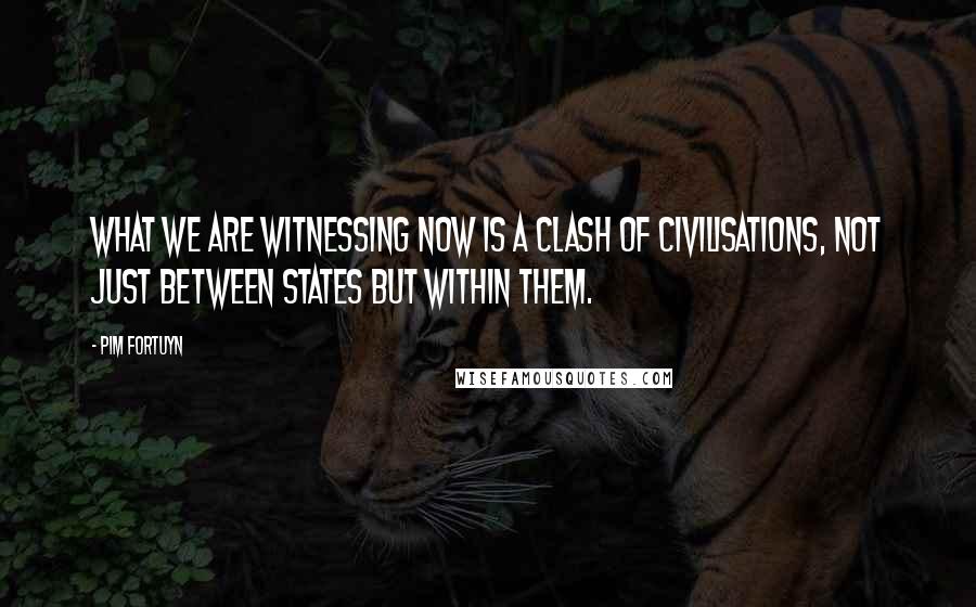 Pim Fortuyn Quotes: What we are witnessing now is a clash of civilisations, not just between states but within them.