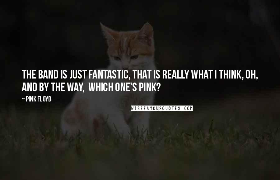 Pink Floyd Quotes: The band is just fantastic, that is really what I think, Oh, and by the way, which one's Pink?