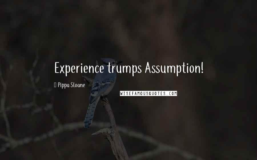 Pippa Sloane Quotes: Experience trumps Assumption!