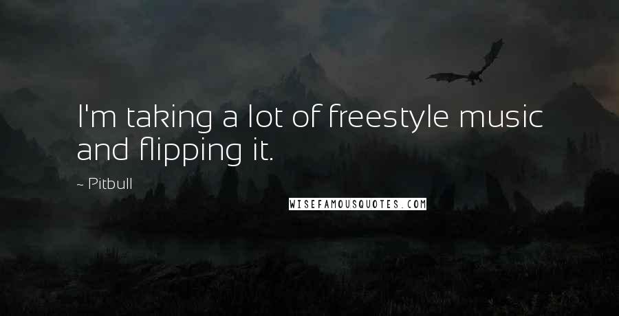 Pitbull Quotes: I'm taking a lot of freestyle music and flipping it.