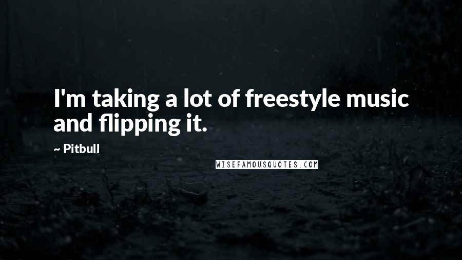 Pitbull Quotes: I'm taking a lot of freestyle music and flipping it.