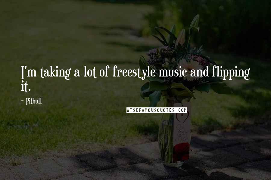 Pitbull Quotes: I'm taking a lot of freestyle music and flipping it.