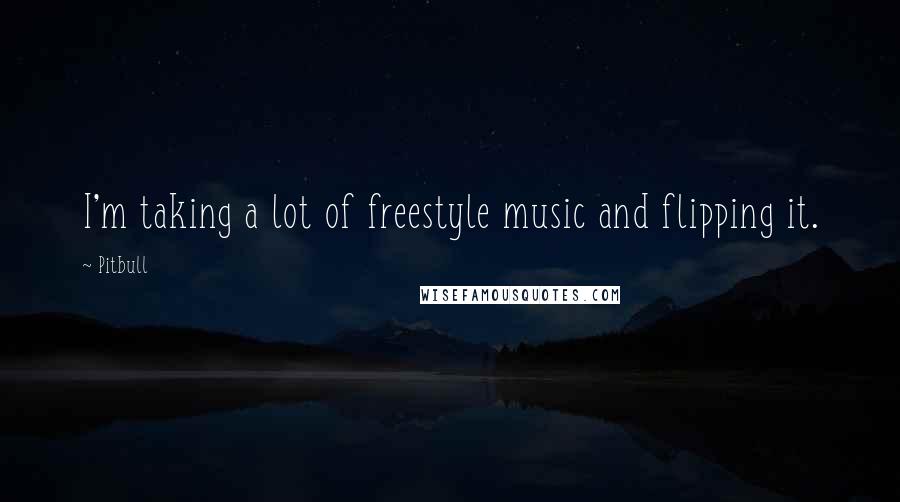 Pitbull Quotes: I'm taking a lot of freestyle music and flipping it.