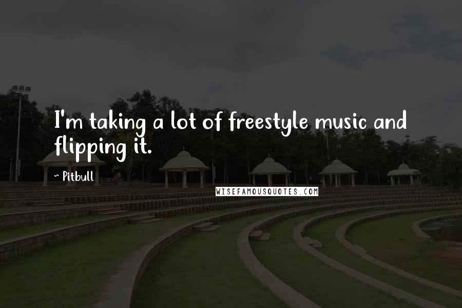 Pitbull Quotes: I'm taking a lot of freestyle music and flipping it.