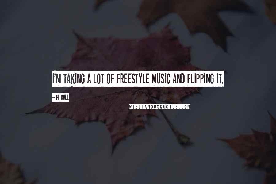 Pitbull Quotes: I'm taking a lot of freestyle music and flipping it.