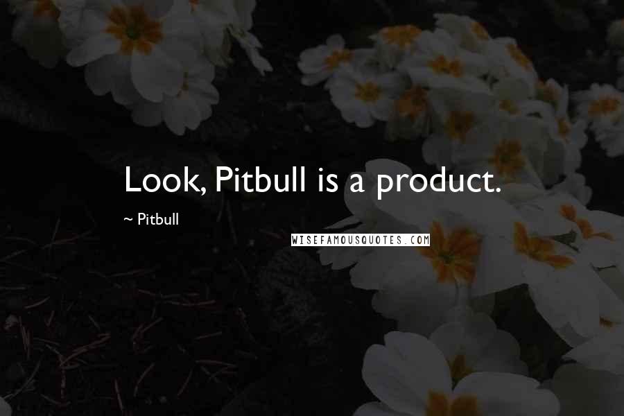 Pitbull Quotes: Look, Pitbull is a product.