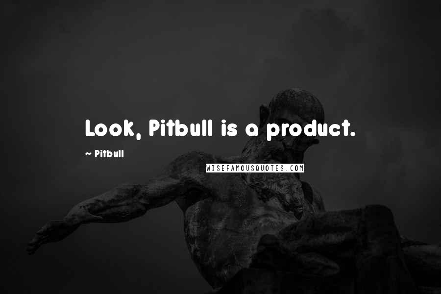 Pitbull Quotes: Look, Pitbull is a product.