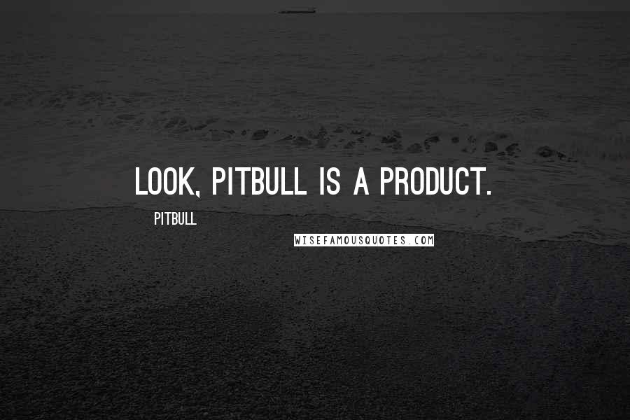 Pitbull Quotes: Look, Pitbull is a product.