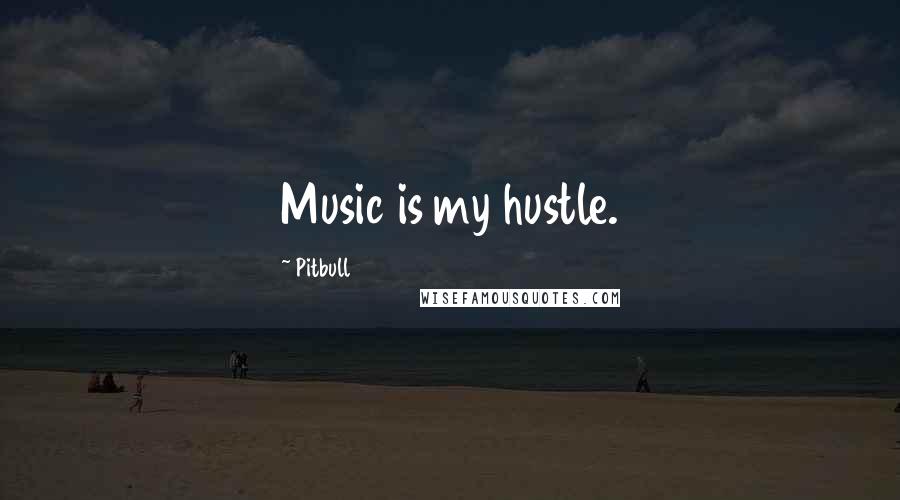 Pitbull Quotes: Music is my hustle.