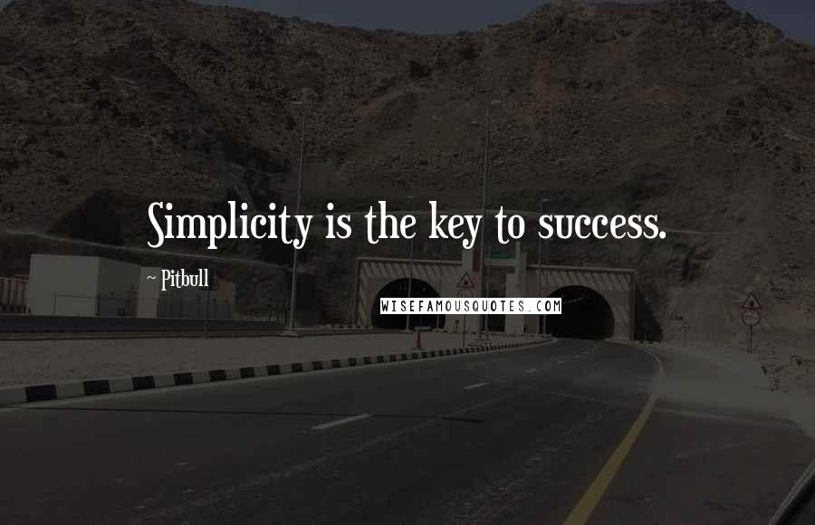 Pitbull Quotes: Simplicity is the key to success.