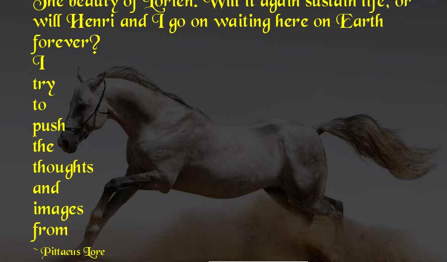 Pittacus Lore Quotes: The beauty of Lorien. Will it again sustain life, or will Henri and I go on waiting here on Earth forever? I try to push the thoughts and images from
