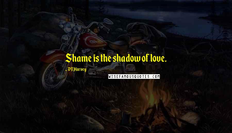 PJ Harvey Quotes: Shame is the shadow of love.