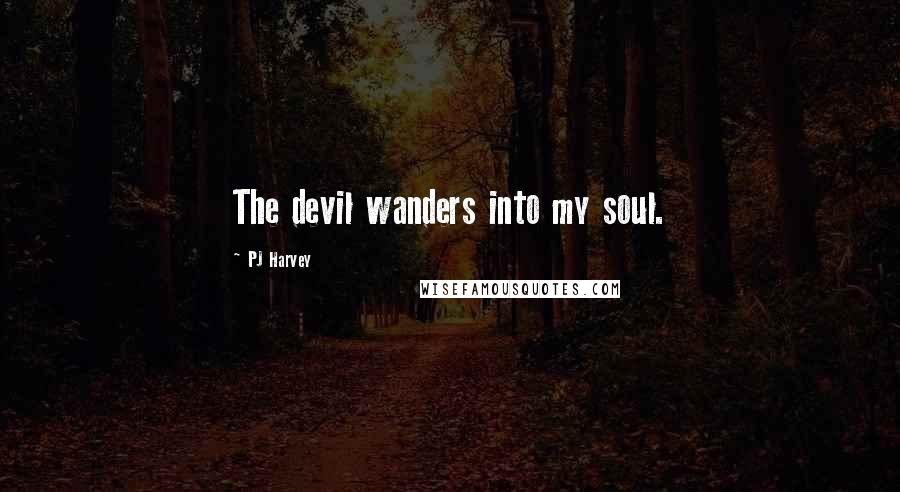 PJ Harvey Quotes: The devil wanders into my soul.