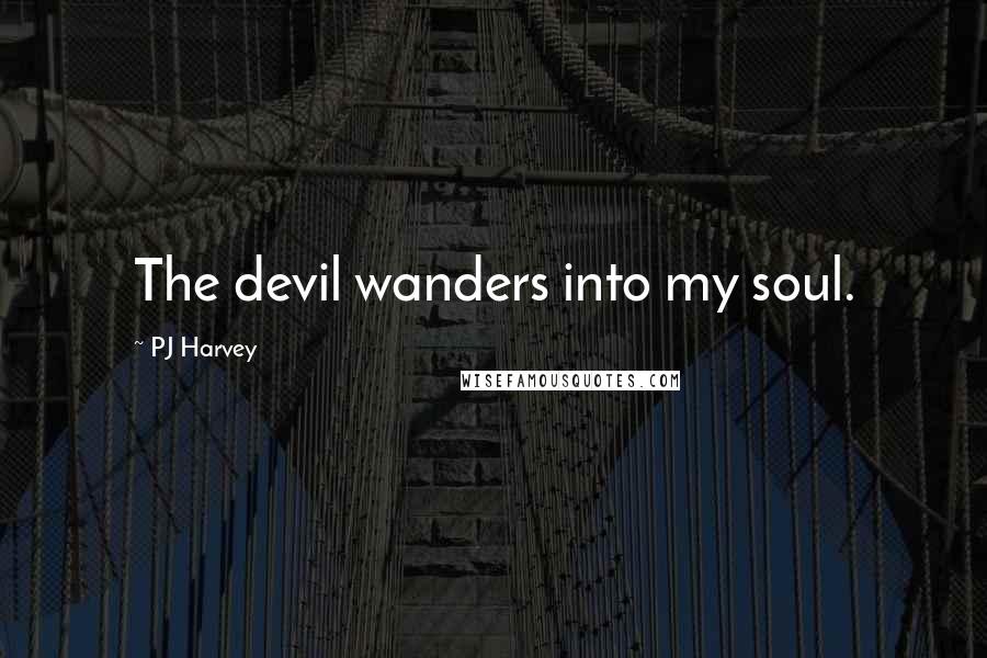 PJ Harvey Quotes: The devil wanders into my soul.