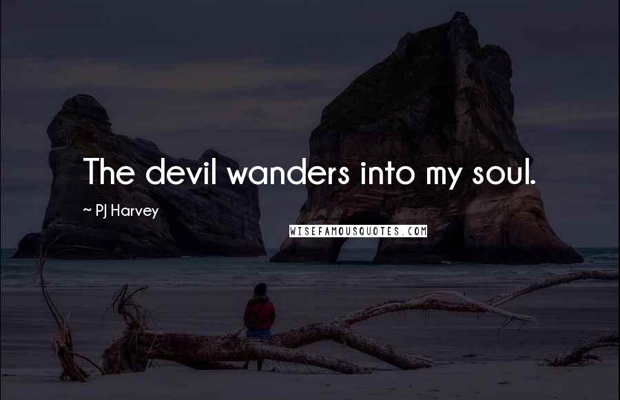 PJ Harvey Quotes: The devil wanders into my soul.