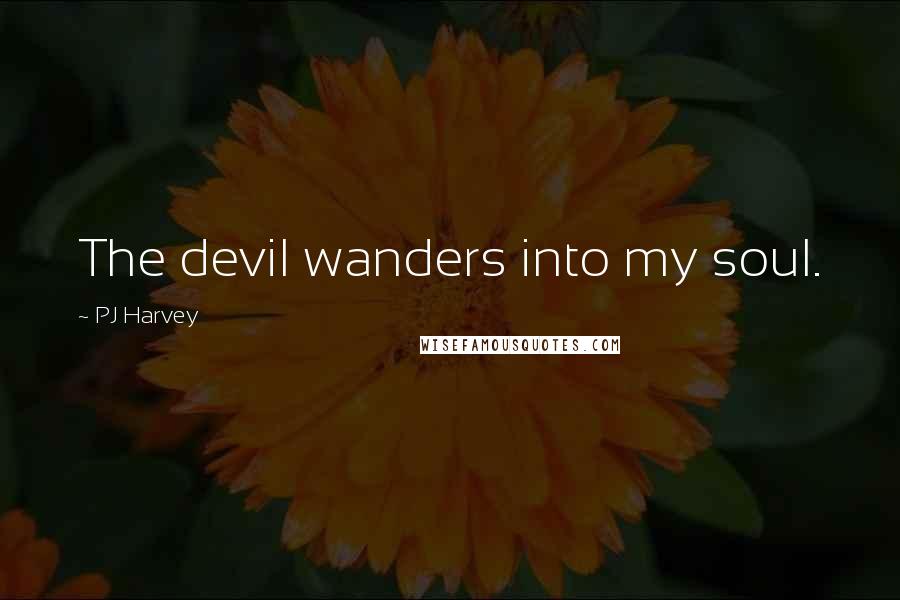 PJ Harvey Quotes: The devil wanders into my soul.