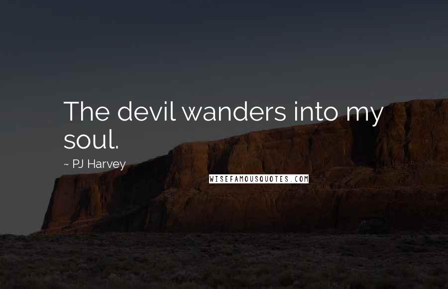 PJ Harvey Quotes: The devil wanders into my soul.