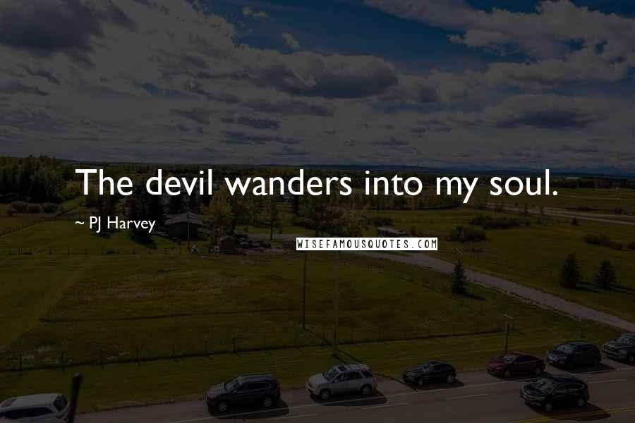 PJ Harvey Quotes: The devil wanders into my soul.