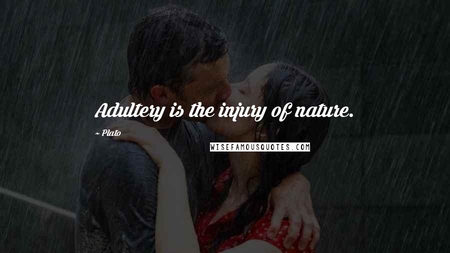 Plato Quotes: Adultery is the injury of nature.