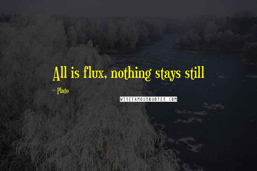 Plato Quotes: All is flux, nothing stays still