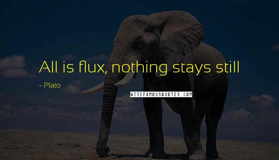 Plato Quotes: All is flux, nothing stays still