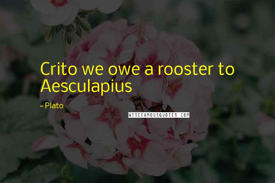 Plato Quotes: Crito we owe a rooster to Aesculapius