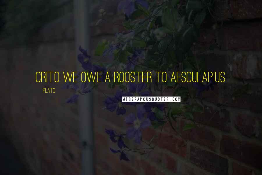 Plato Quotes: Crito we owe a rooster to Aesculapius