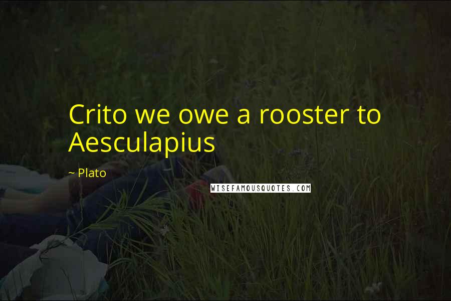 Plato Quotes: Crito we owe a rooster to Aesculapius