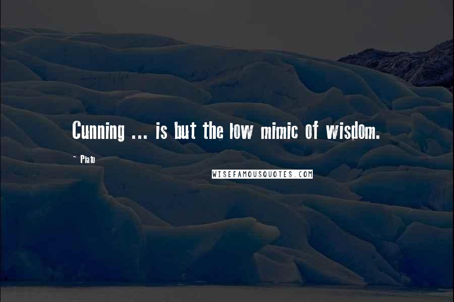 Plato Quotes: Cunning ... is but the low mimic of wisdom.