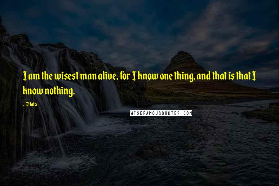 Plato Quotes: I am the wisest man alive, for I know one thing, and that is that I know nothing.