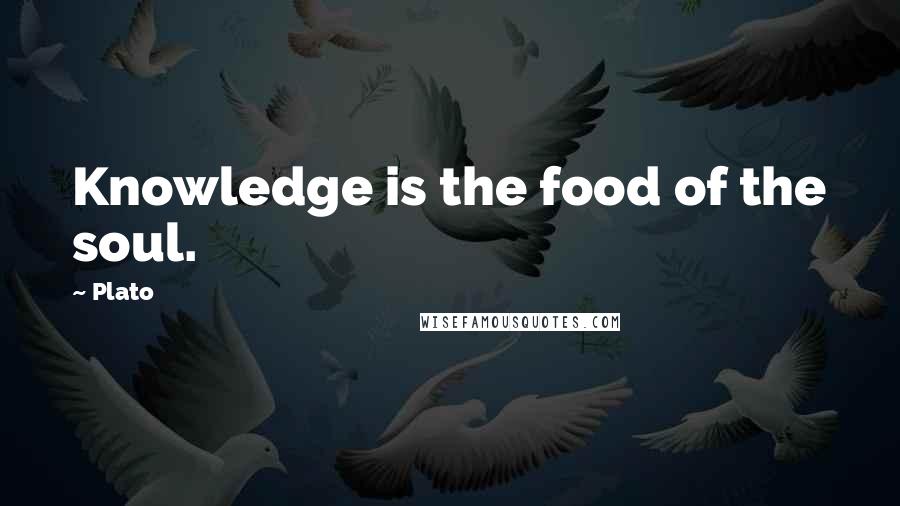 Plato Quotes: Knowledge is the food of the soul.