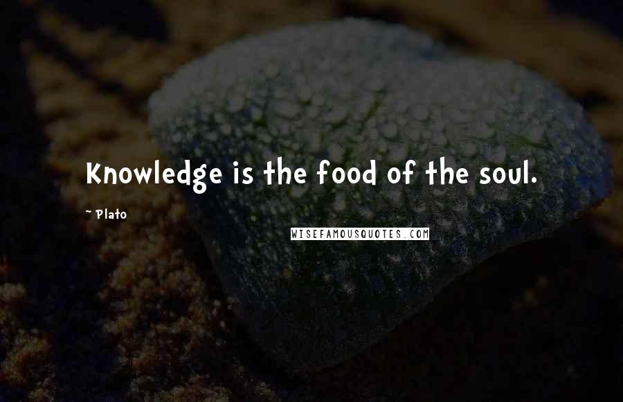 Plato Quotes: Knowledge is the food of the soul.