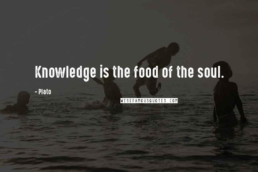 Plato Quotes: Knowledge is the food of the soul.