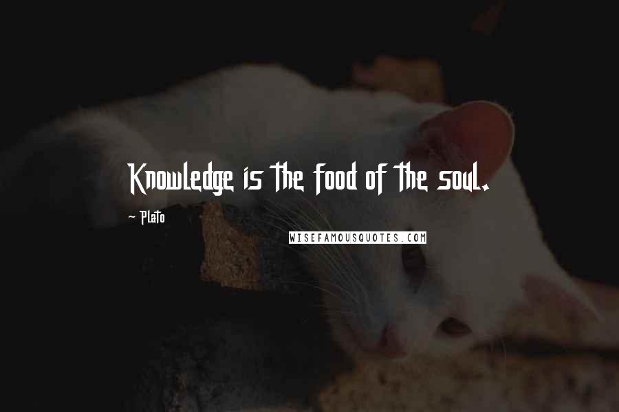 Plato Quotes: Knowledge is the food of the soul.