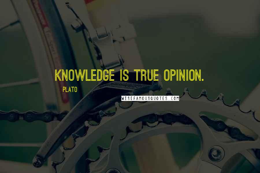 Plato Quotes: Knowledge is true opinion.