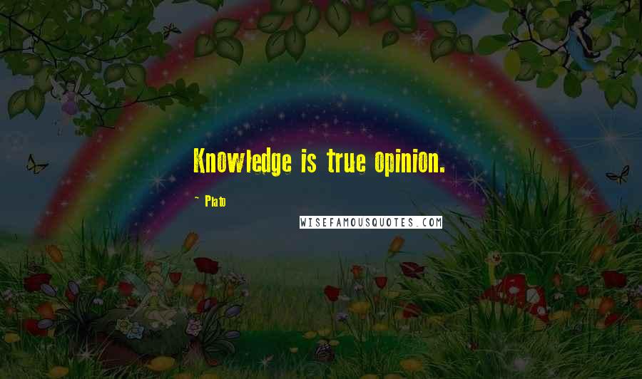 Plato Quotes: Knowledge is true opinion.