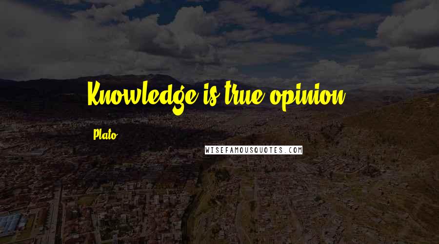 Plato Quotes: Knowledge is true opinion.