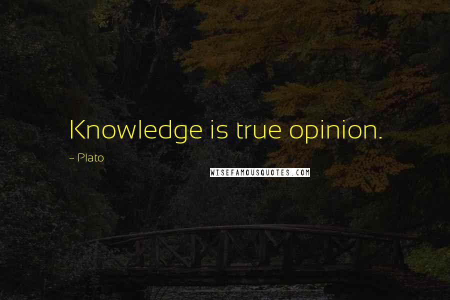 Plato Quotes: Knowledge is true opinion.