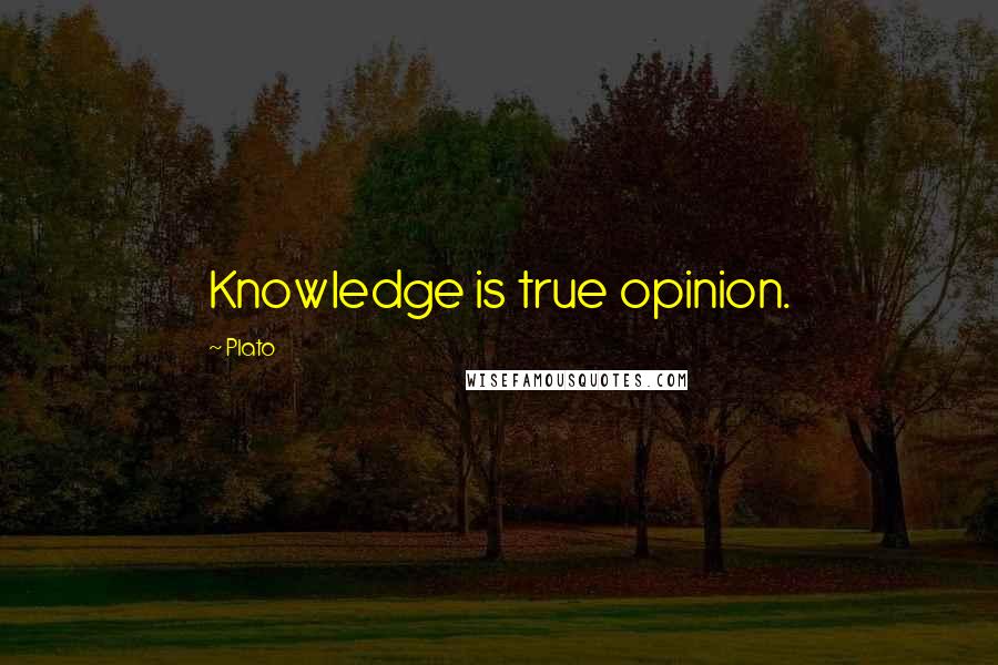 Plato Quotes: Knowledge is true opinion.